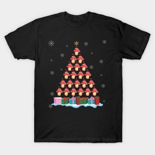 Mushroom Christmas Tree Merry Christmas mushroom T-Shirt